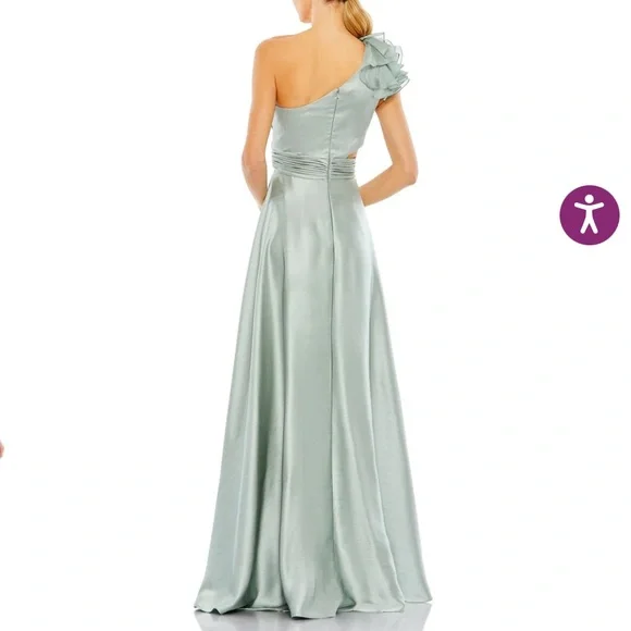 NWT Mac Duggal Women's Mint High-Low Dress Sz 12 - Picture 4 of 4